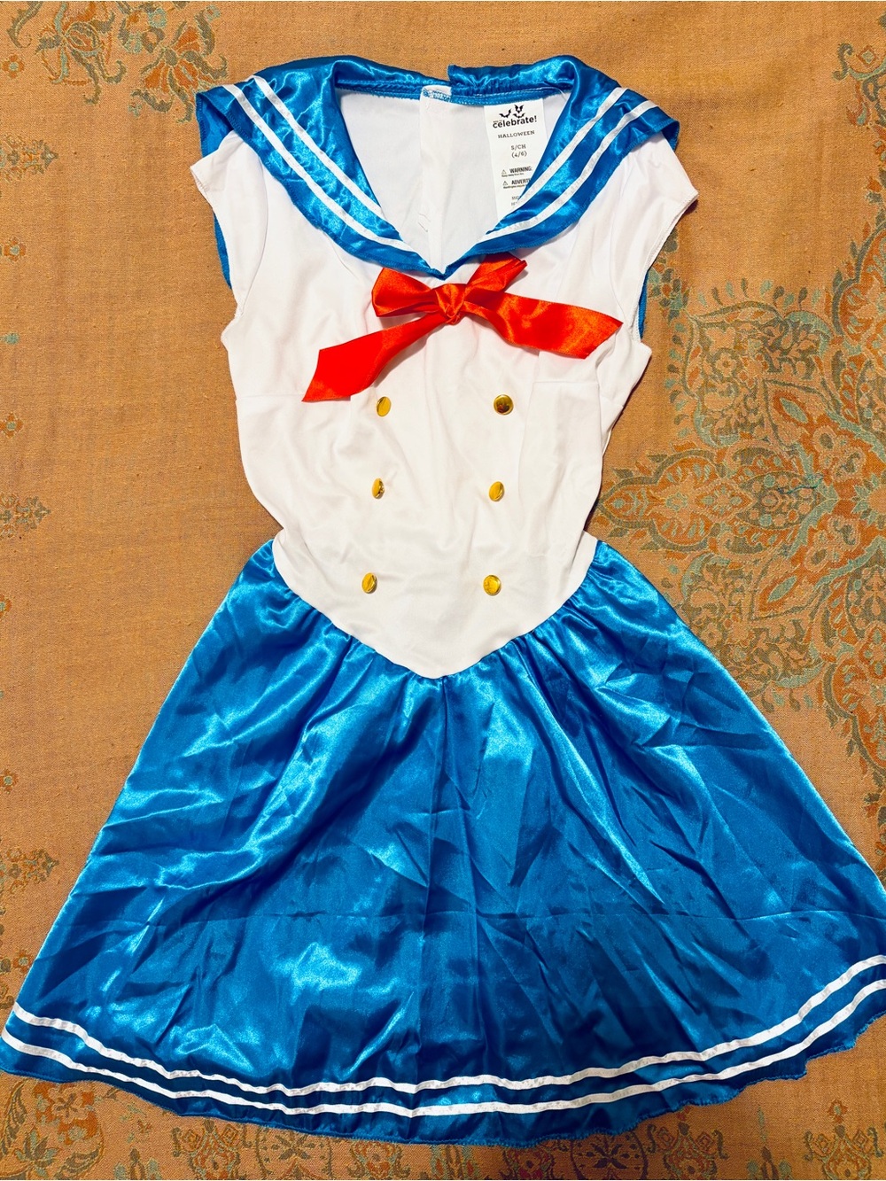 Size S 4/6 red white blue sailor dress Halloween costume